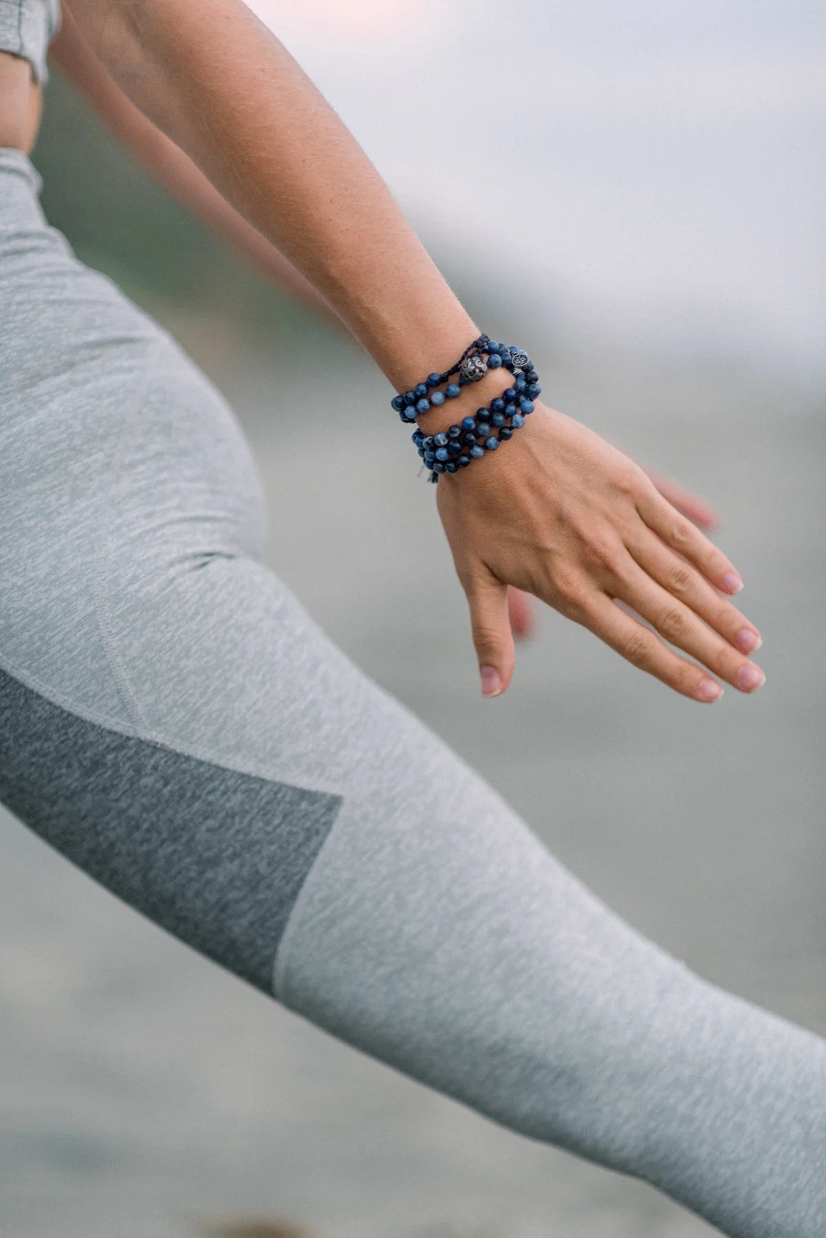 Gemstone Knotted Wrap Mala - Sodalite