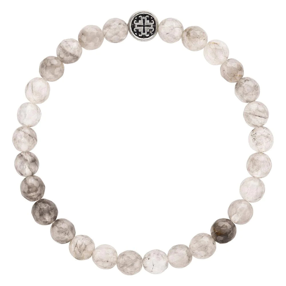 Silver Grey Quartz Bracelet by Mala + Mantra