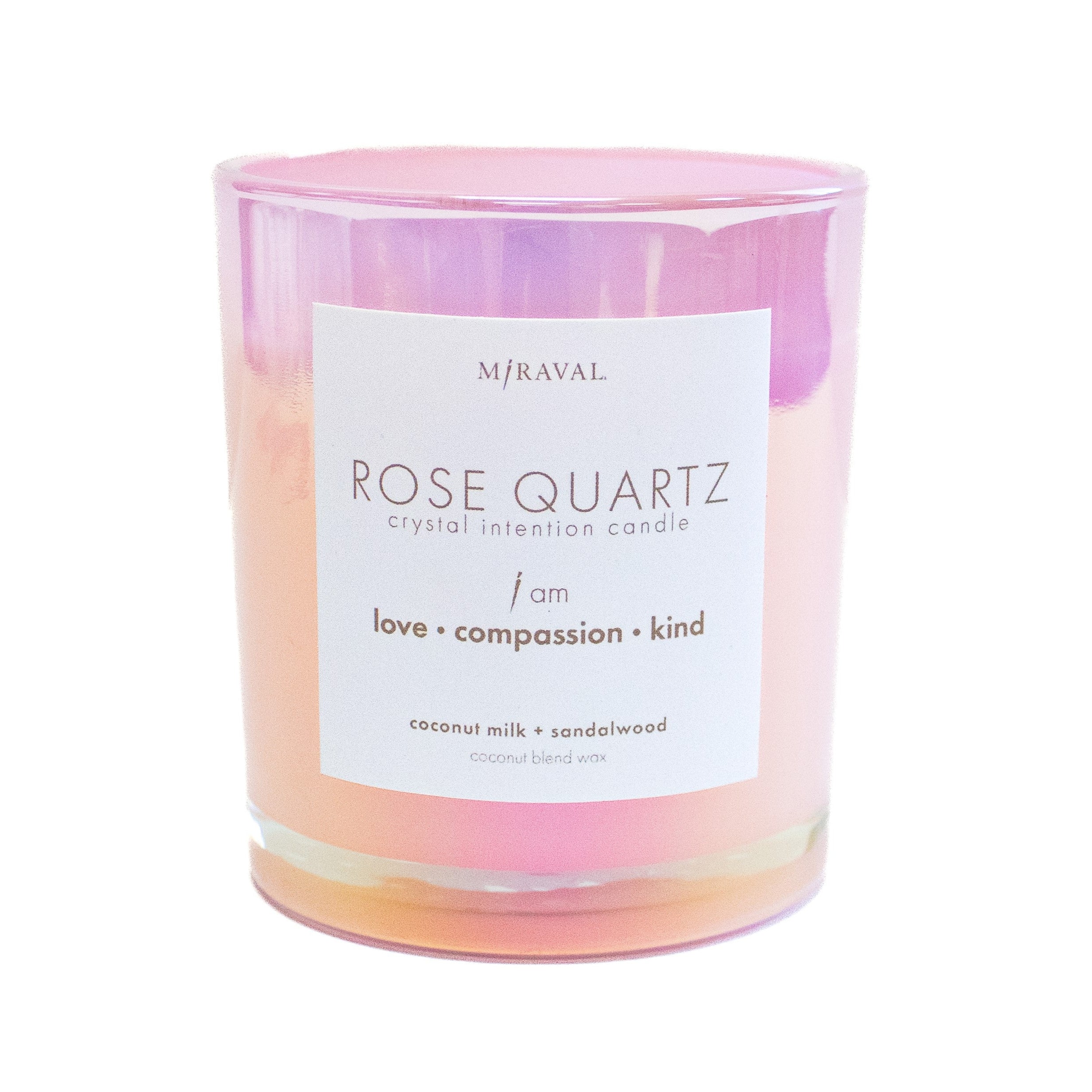 Crystal Intention Candle - Rose Quartz