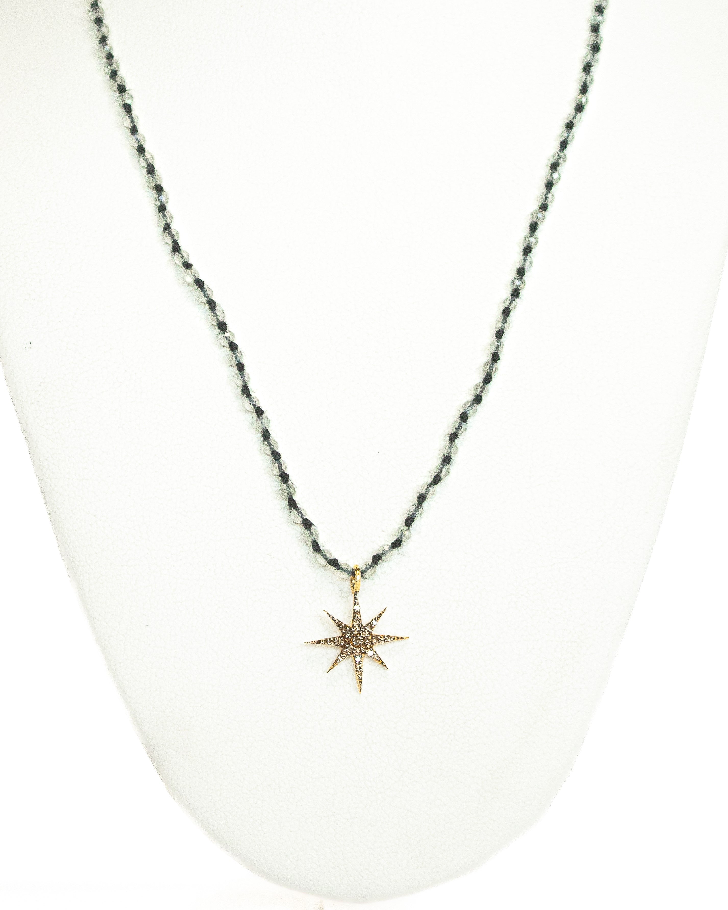 Labradorite & Diamond North Star Necklace by Art Of Ceremony