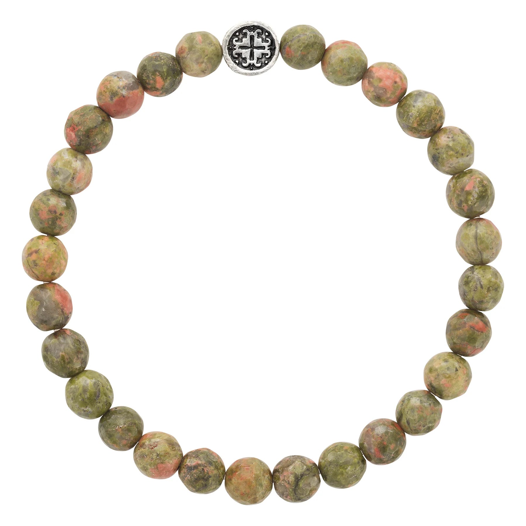 Unakite Faceted Bracelet by Mala + Mantra