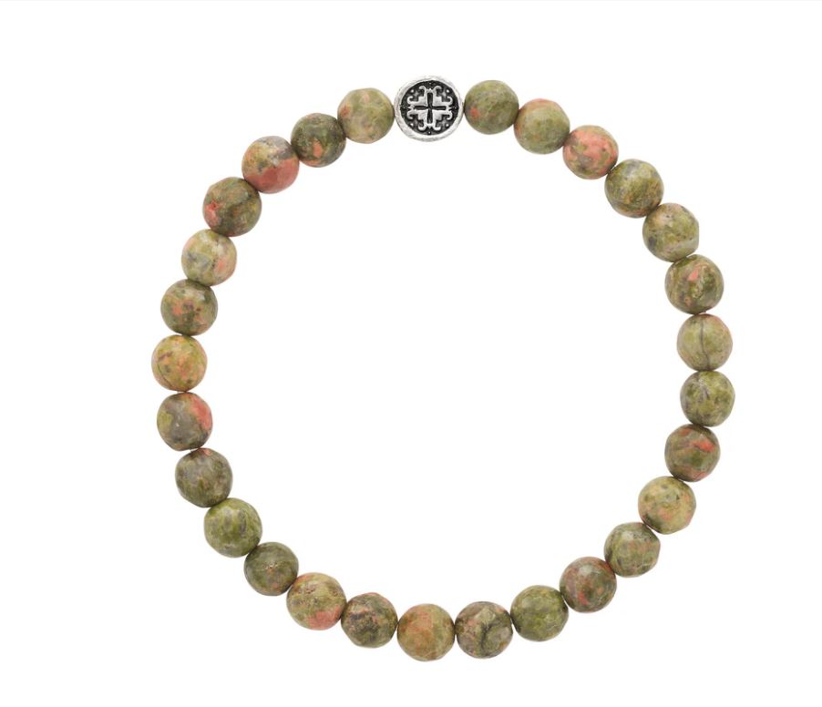 Unakite Stretch Bracelet by Mala + Mantra