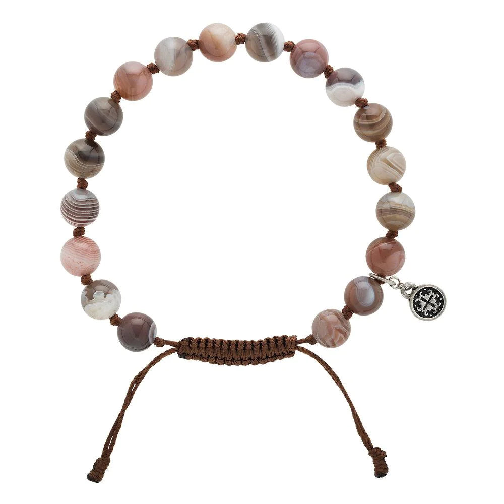 Botswana Agate Men's Bracelet by Mala + Mantra