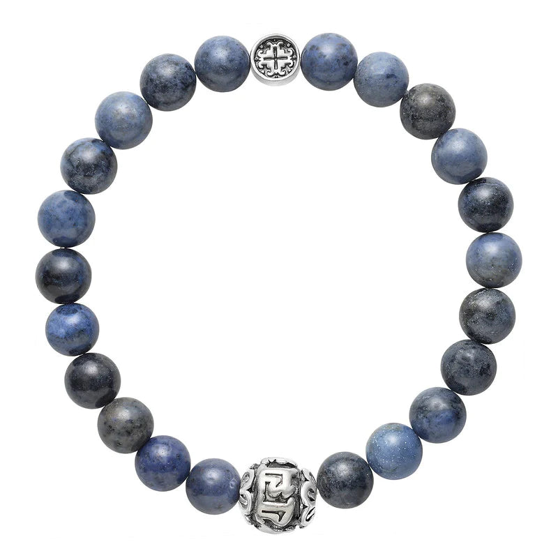 Dumortierite Men's Bracelet by Mala + Mantra