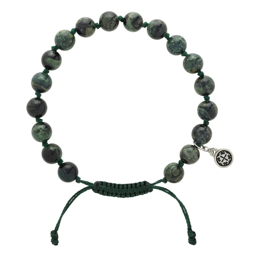 Kambaba Jasper Men's Bracelet by Mala + Mantra