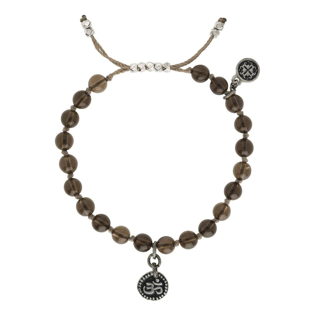 Smoky Quartz Adjustable Bracelet by Mala + Mantra