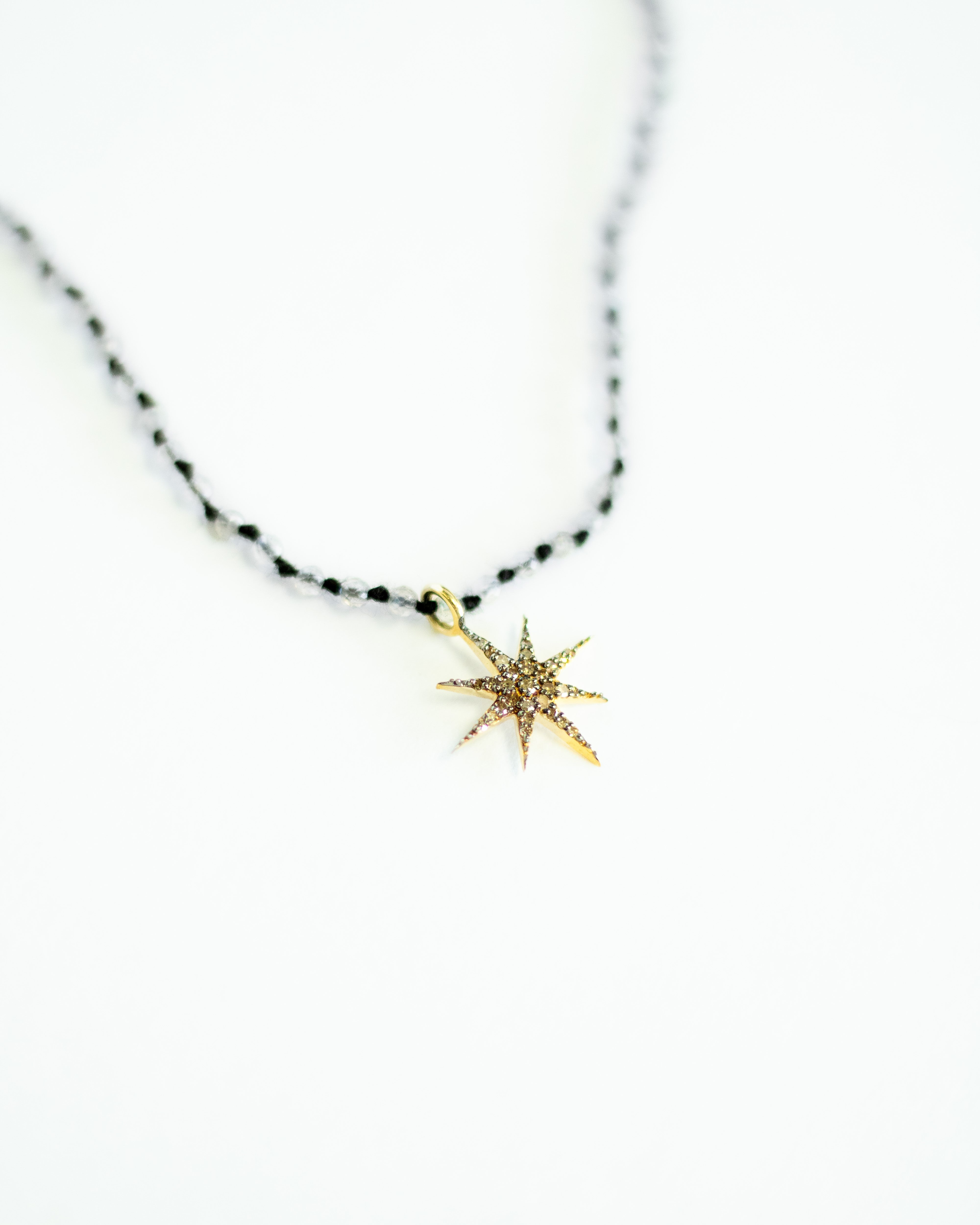 Labradorite & Diamond North Star Necklace by Art Of Ceremony