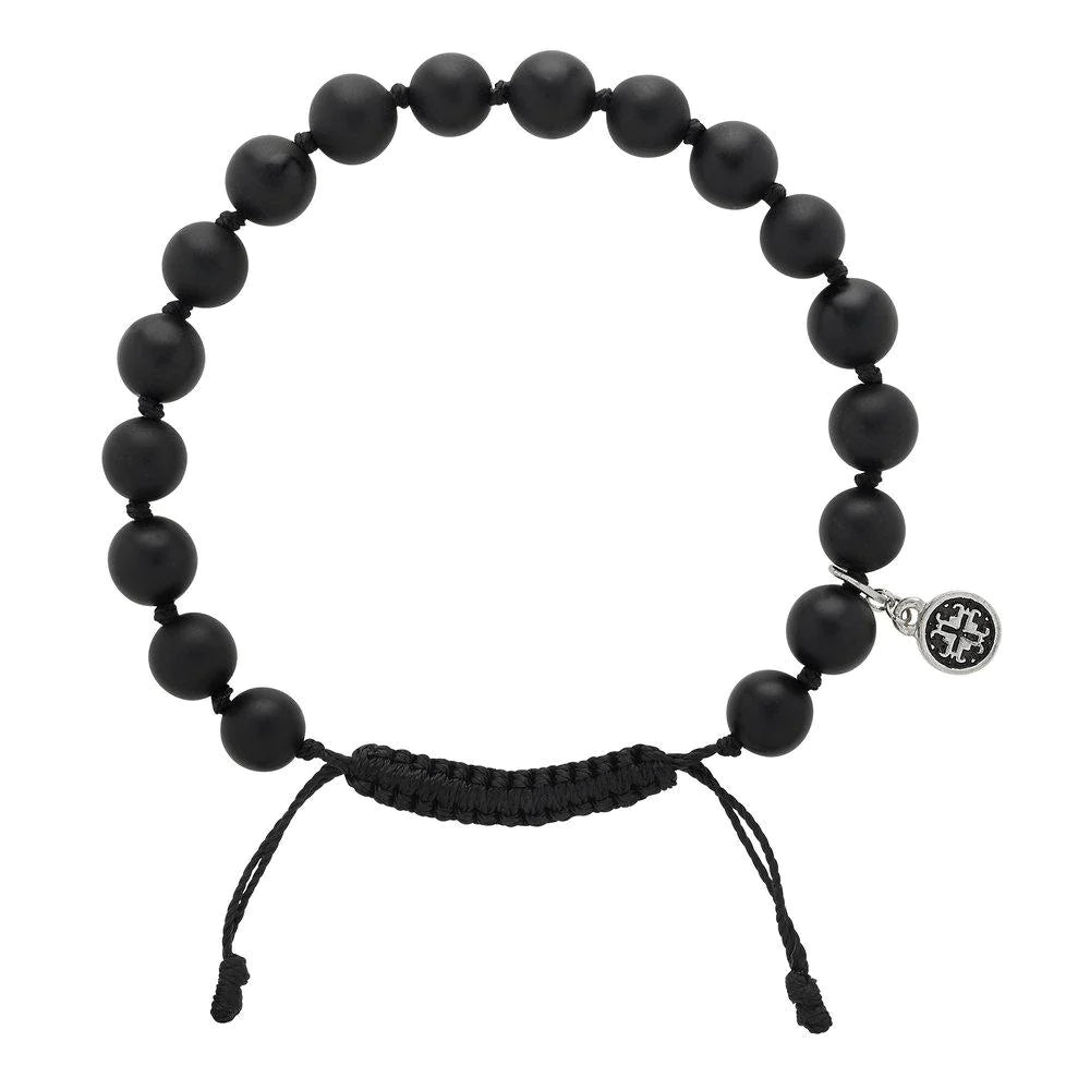 Black Agate Men's Bracelet by Mala + Mantra