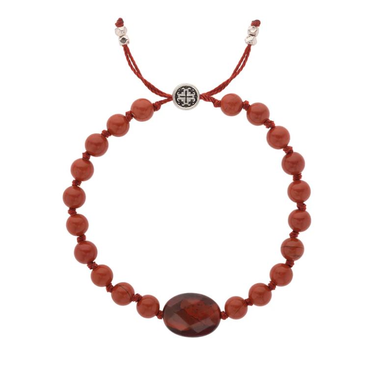 Red Jasper Adjustable Bracelet by Mala + Mantra