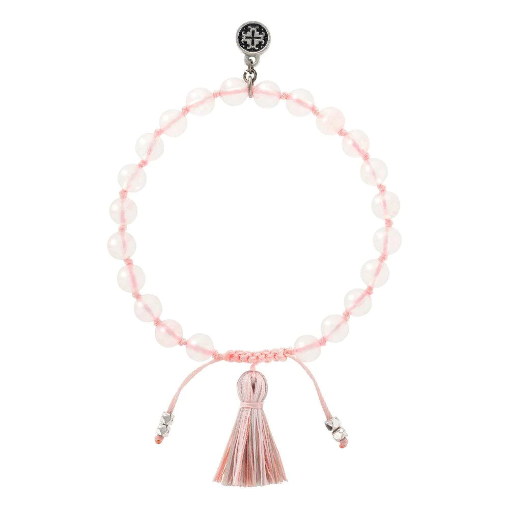 Rose Quartz Adjustable Bracelet by Mala + Mantra